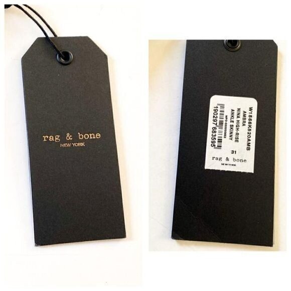 NWT Rag &‎ Bone Jeans Nina High Rise Ankle skinny Jeans, Size 31 - Picture 12 of 16